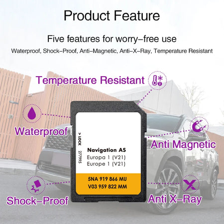 UK Europa 32GB SD Card VW Tiguan &ndash; Newest 2025 Map Update
