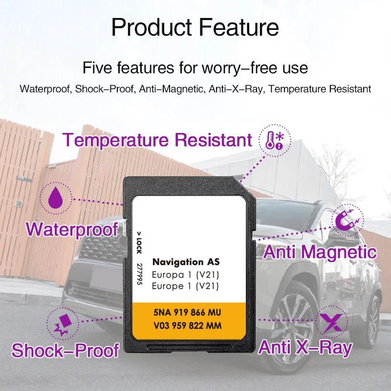 UK Europa 32GB SD Card VW Tiguan &ndash; Newest 2025 Map Update
