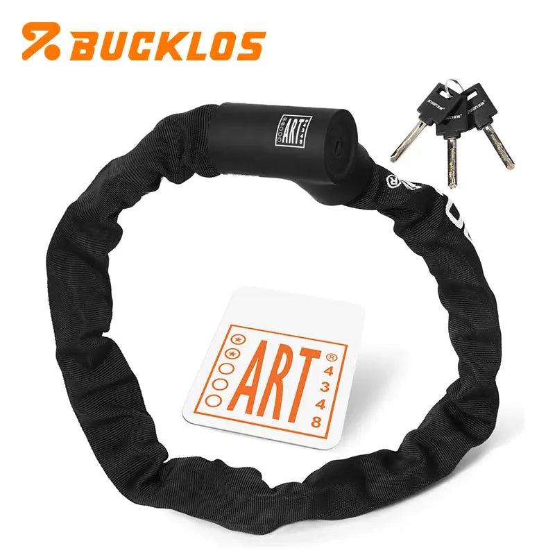 MTB Mountain Bike Lock with 2 Keys for Scooter Electric Bike Motorbike 1M Bicycle Chain Lock Portable Anti-theft High Security by InterCyprus Trading Ltd