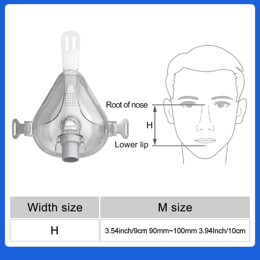 Resoxy FM3 CPAP Full Face Mask &ndash; Anti Snoring Improve Sleep Size M