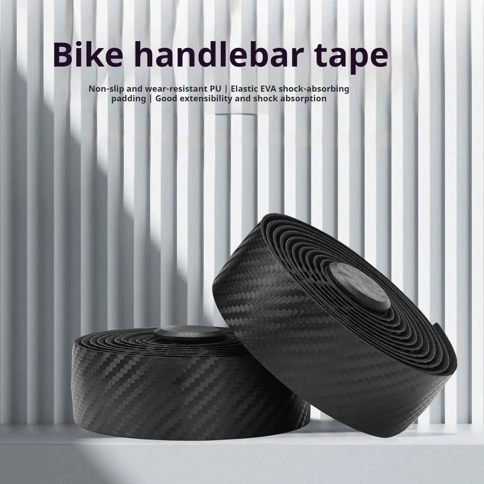 ENLEE Road Bike Handlebar Straps Carbon Fiber Textured Straps EVA Anti-Slip Breathable Shock-Absorbing Handlebar Straps by InterCyprus Trading Ltd