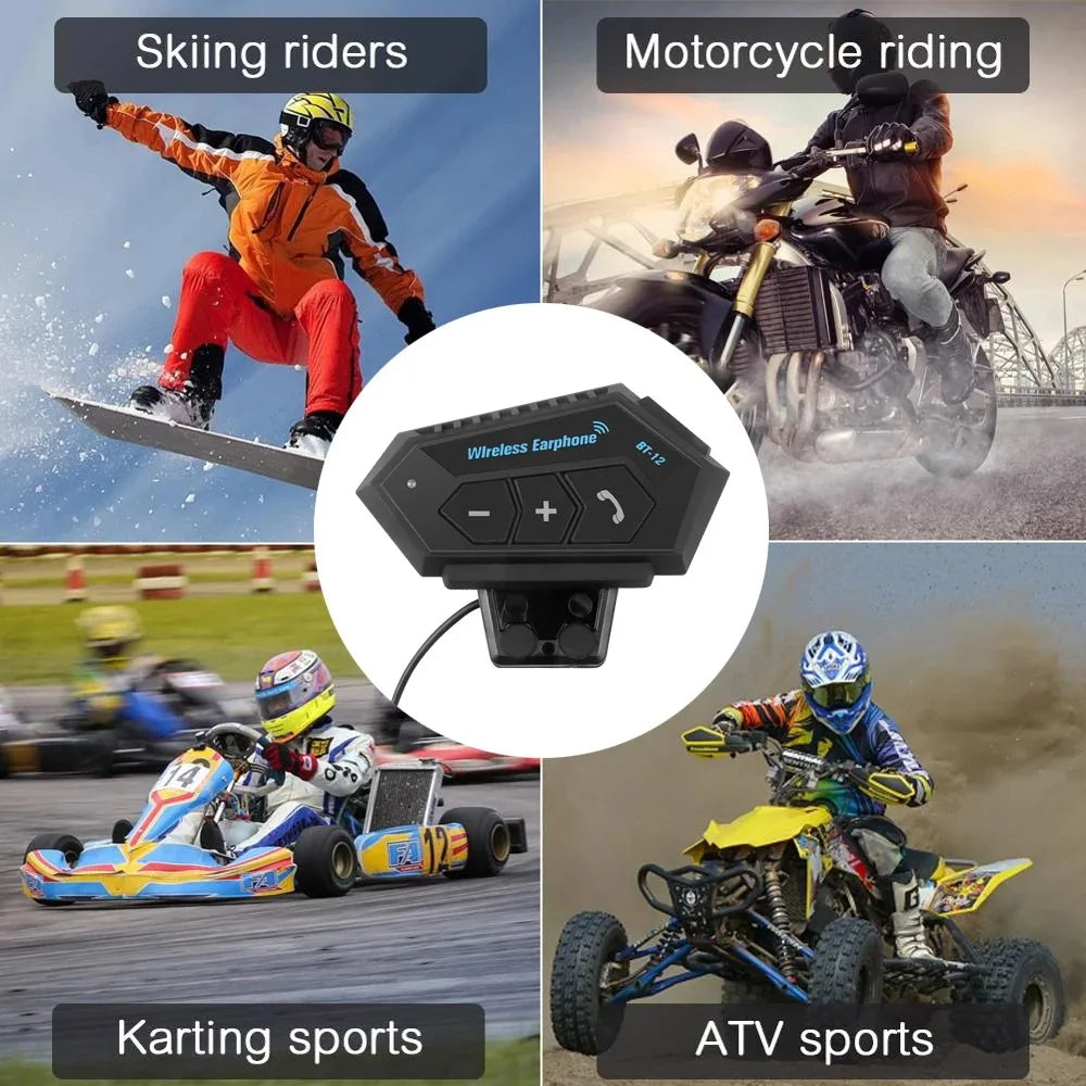 Motorcycle Helmet Headset Bluetooth 5.0 &ndash; IP67 Waterproof