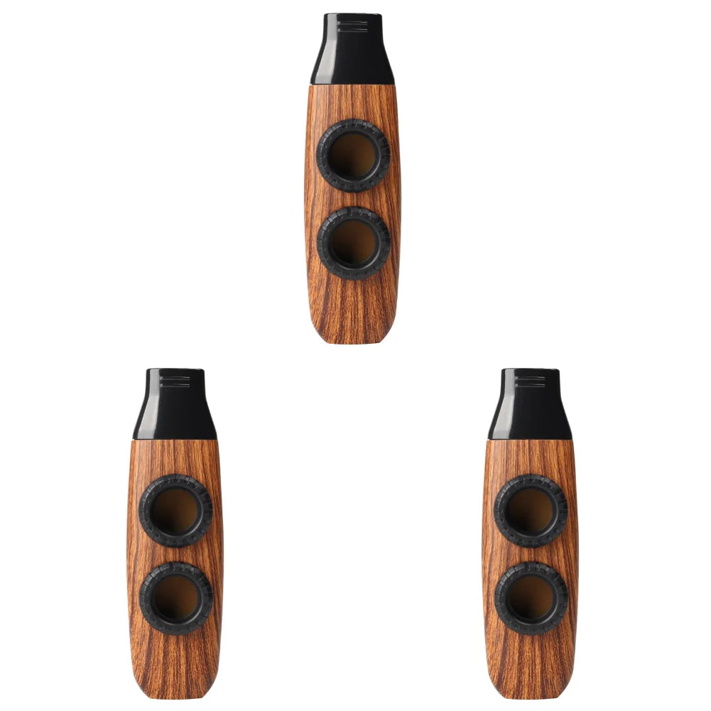 Double Hole Kazoo &ndash; Compact Portable Instrument For Ukulele Light Brown 3PCS / CHINA