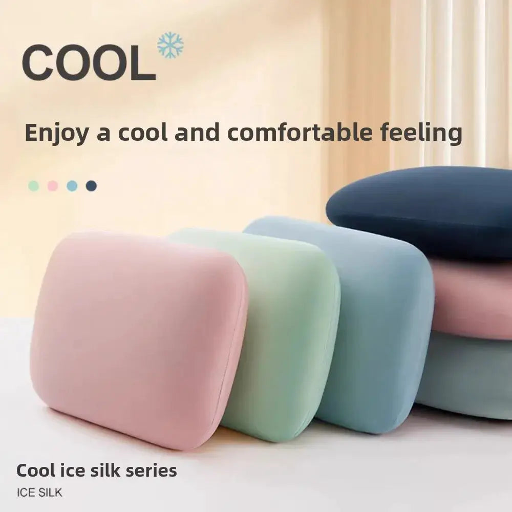 Portable Sponge Nap Pillow Macaron Color Soft Neck Pillow Multifunction Cervical Support Travel Sleeping Pillow Office by InterCyprus Trading Ltd