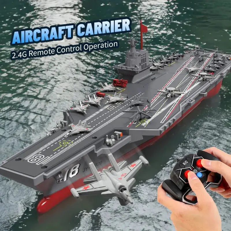 Assembly Poured Remote S19 Remote Control Aircraft Carrier Warship DIY Assembly Kit for Kids ...