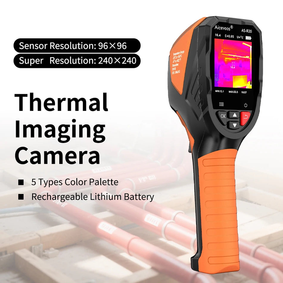 Rechargeable Aicevoos Handheld Infrared Thermal Imaging Camera, 96x96 Resolution, Enhanced 240x240, -20&deg;C to 550&deg;C Range