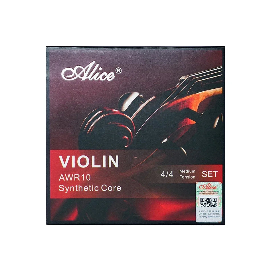 Alice Violin Strings AWR10 &ndash; Medium Tension Silver Winding