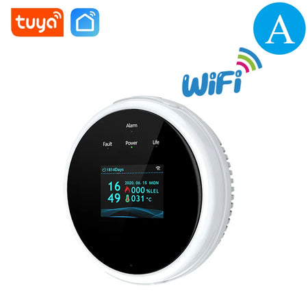 Tuya WiFi Gas Detector &ndash; LED Display and App Control Option A
