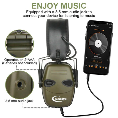 Tactical Electronic Shooting Earmuff &ndash; Noise Reduction 22dB
