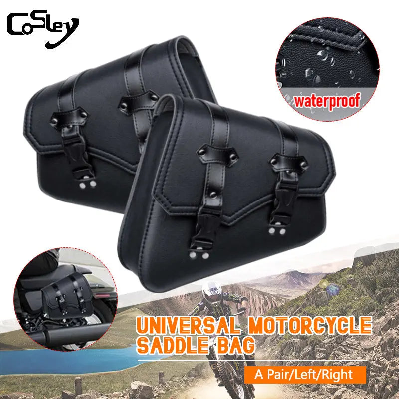 Sacs de selle en cuir PU pour Honda, Suzuki, Kawasaki, Yamaha