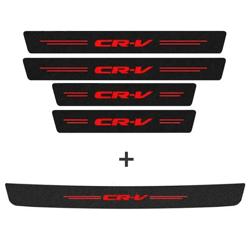 Carbon Fiber Door Sill Protector For Honda CRV HRV Civic 5pcs for CR-V 1