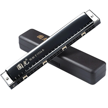 Guoguang Tremolo 24 Hole Harmonica Key C &ndash; With Case