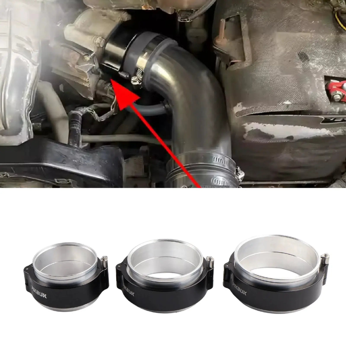 PIKBUK 2.0" 2.5" 3.0" 3.5" 4.0" Clamp System Assembly Exhaust V-band Clamp Quick Clamp Aluminium For Turbo / Intercooler Pipe by InterCyprus Trading Ltd