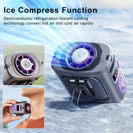RauGee Portable Waist Fan &ndash; 8000mAh Power Bank Clip Cooling