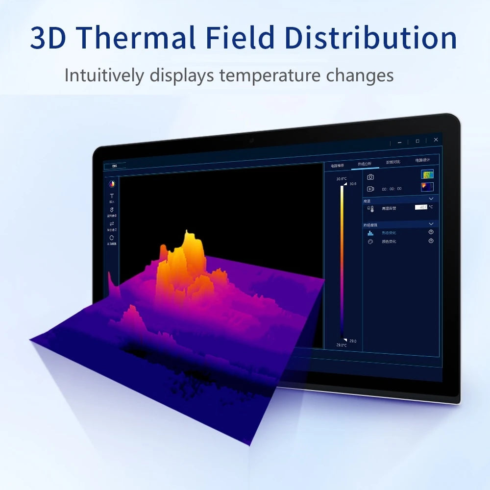 Advanced 3D Thermal Imaging Camera for PCB Repair and Inspection - Compatible with Android &amp; PC, 256x192 Resolution