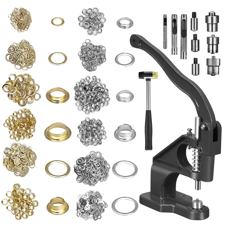 Håndpresset Øjeværktøj Grommet Maskine 3 Døds 0 2 4 3000 Stk