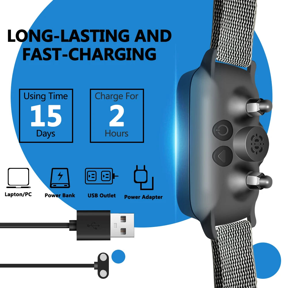 PuPoPan T012 Ultrasonic Bark Deterrent Collar &ndash; Gentle Bark