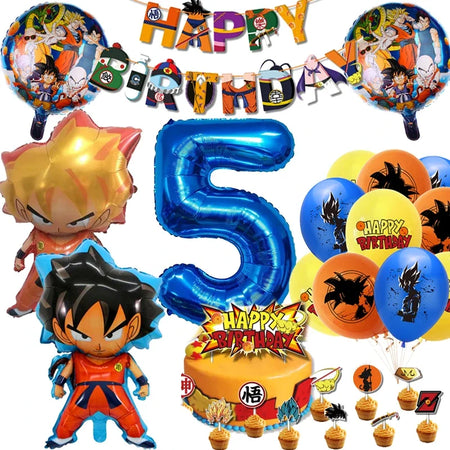 Party Supplies - Goku Theme Birthday Decorations &amp; Gifts Set-46pcs-5 / CHINA