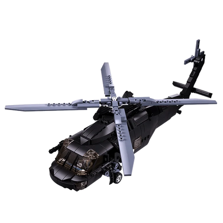 Military UH-60L Medical Rescue Helicopter Building Block Set - 692 Pieces