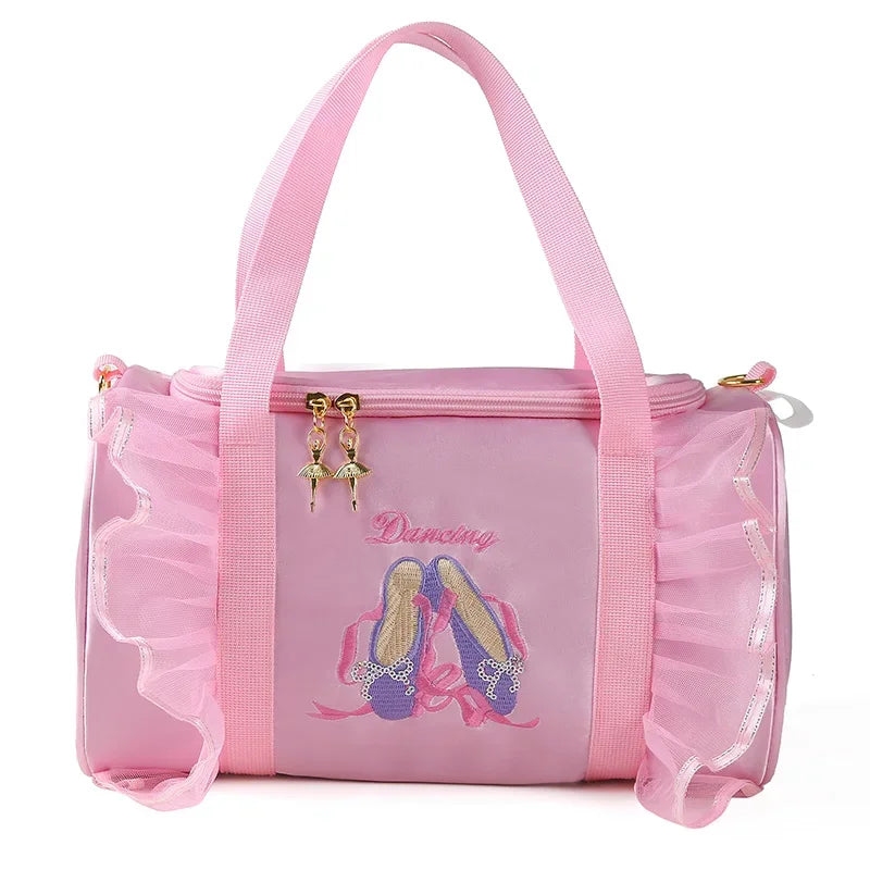 Children Ballet Dance Handbag &ndash; Lace Ballet Bag For Girls Dance bag-pink