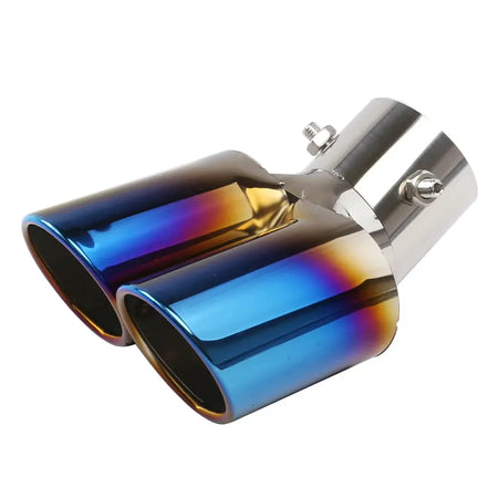 Universal Dual Exhaust Tip Stainless Steel Slant Cut Tip for Car Exhaust Pipe Extension Modification Decoration Muffler Tailpipe by InterCyprus Trading Ltd
