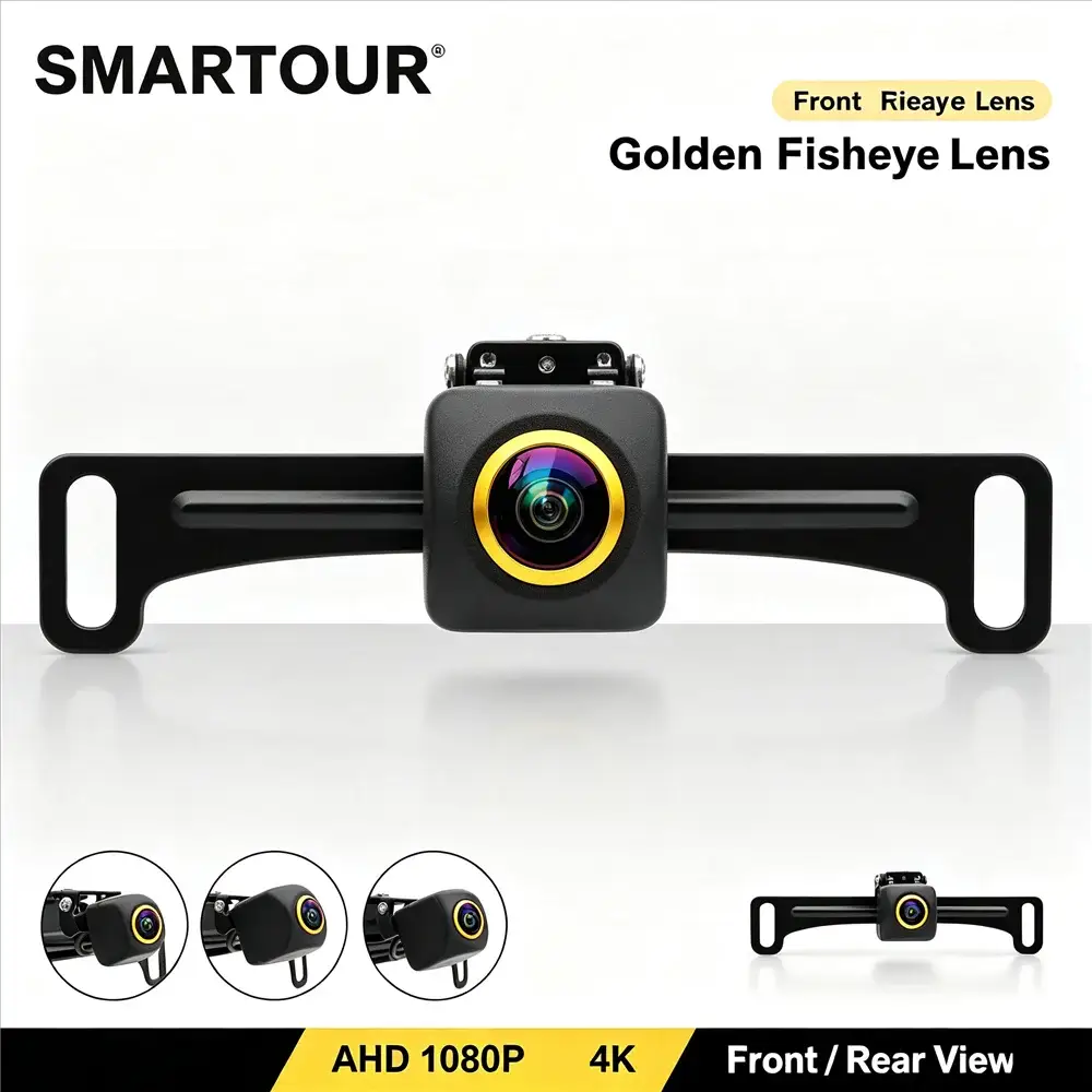 Waterproof AHD 1080P Car License Plate Rear View Camera 180° Fisheye Lens CVBS Switchable Reverse Parking Backup Camera by InterCyprus Trading Ltd