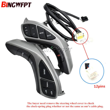 Steering Wheel Bluetooth Audio And Cruise Control Switch Button For Hyundai I30 Elantra 2012-2015 by InterCyprus Trading Ltd