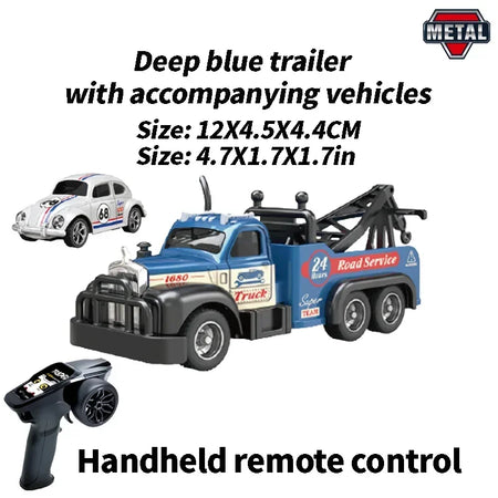 RC Car Pickup Rescue Truck 1/64 &ndash; App Controlled Fun deep blue