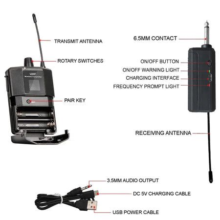 Wireless Lavalier Mic With Transmitter &ndash; LED Display