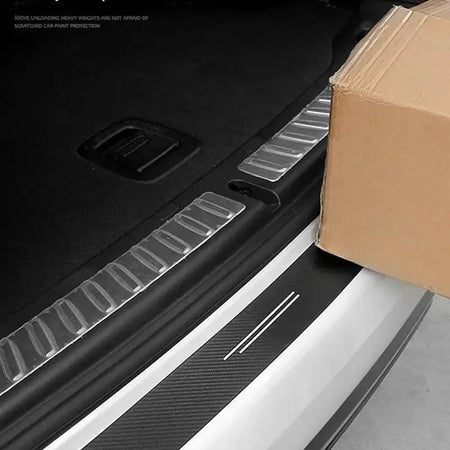 Dacia Trunk Sill Bumper 3D Carbon Fiber Vinyl Sticker 90 Cm