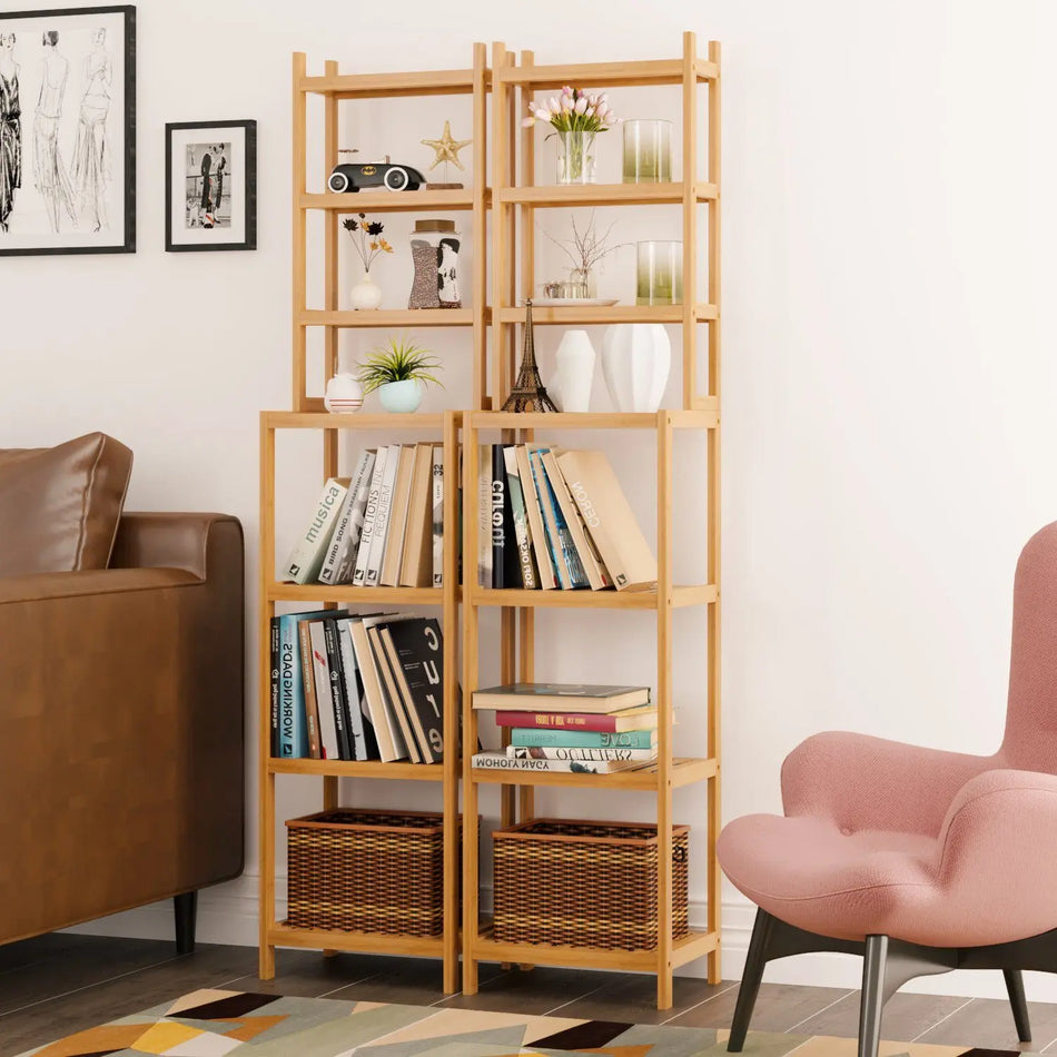 Getone Bamboo Freestanding Kitsas Riiul 7 Tasandit 160x36x28