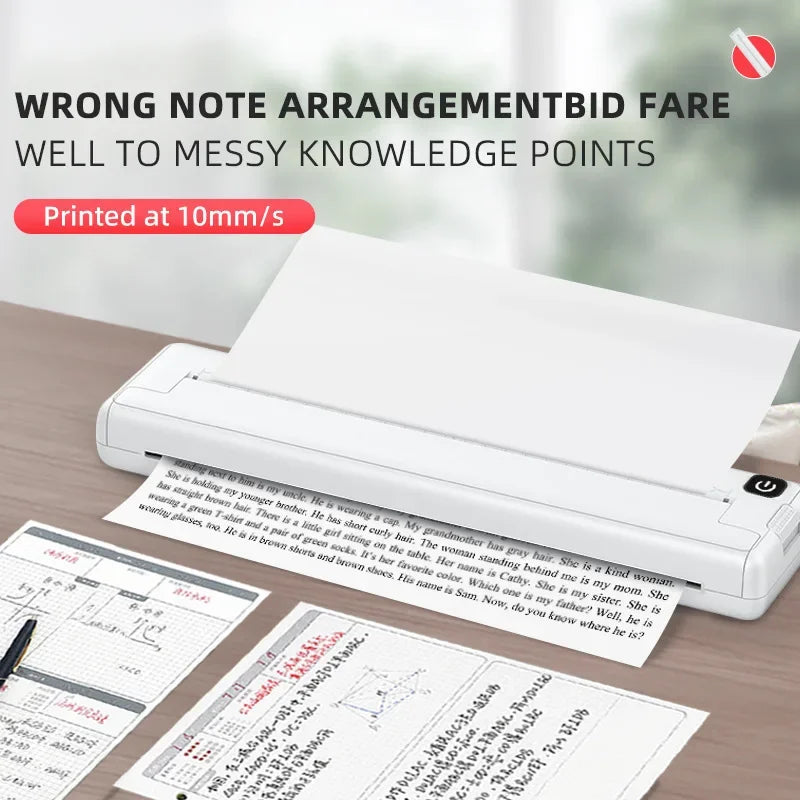 InterCyprus A4 Portable Thermal Printer &ndash; Wireless Inkless