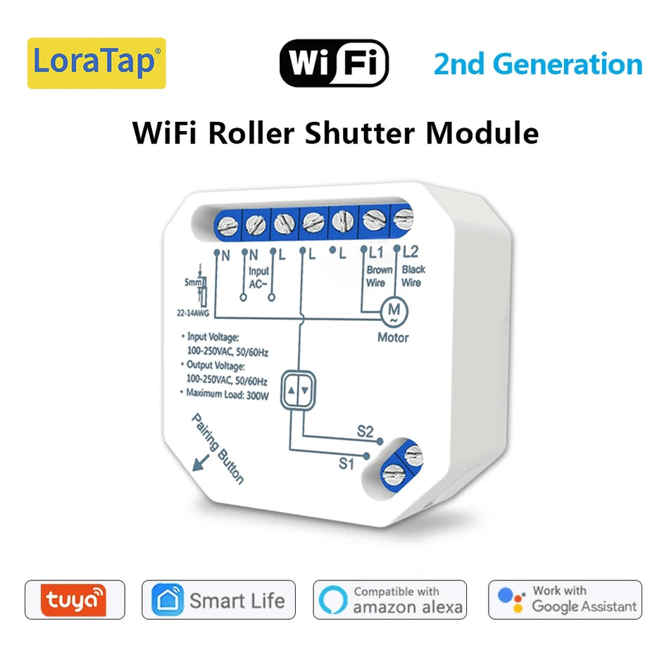 Tuya Smart Life WiFi Vorhangschalter für Rollläden und Jalousien