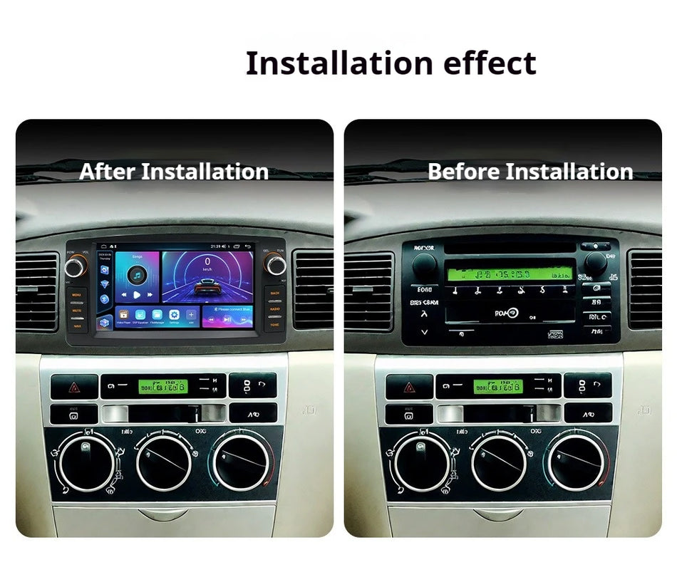 7palcové Android autorádio pro Toyota Corolla E120 2003-2006