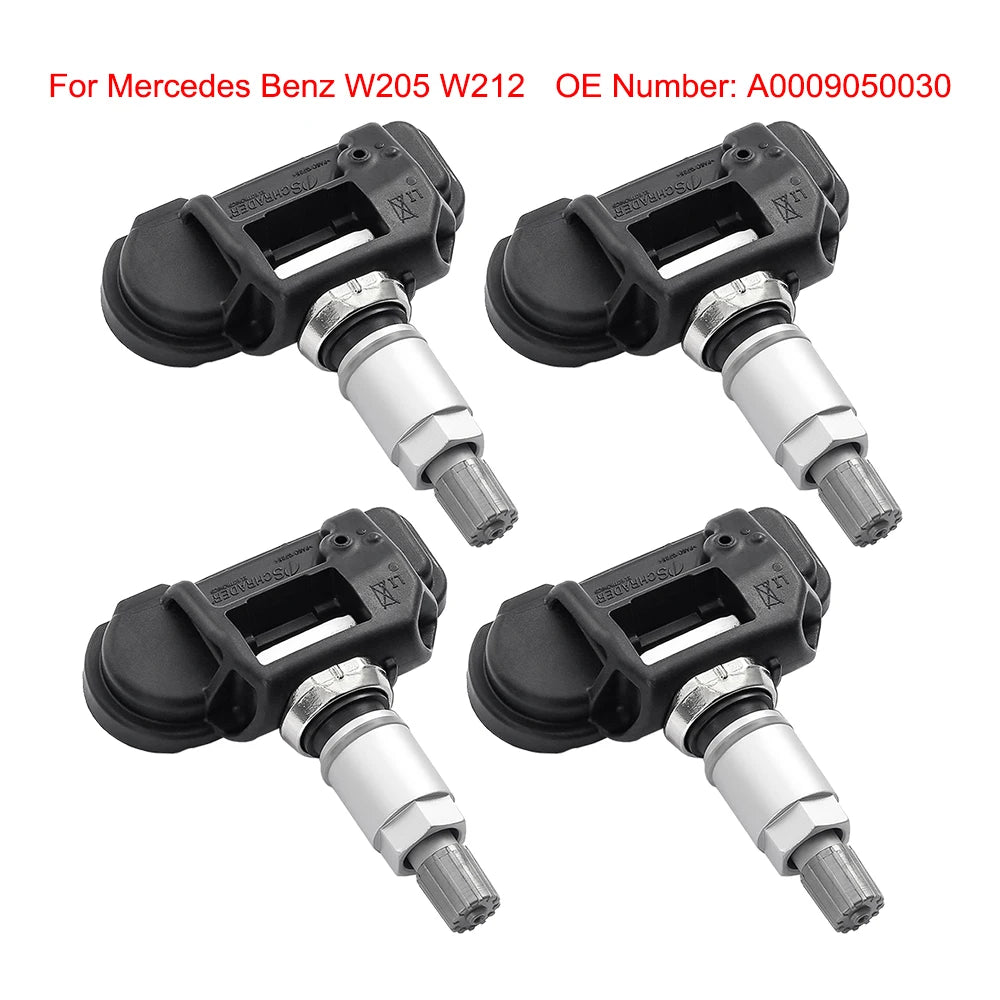 A Set Of 4 Car Tire Pressure Monitor TPMS Sensor System For Mercedes A Set Of 4 Car Tire Pressure Monitor TPMS Sensor System For Mercedes