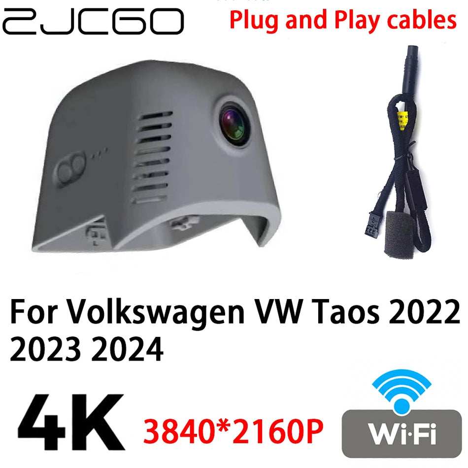 4K vaizdo registratorius Volkswagen Taos 2022–2024 Plug and Play automobilių vaizdo įrašymo įrenginys su lengvu montavimu