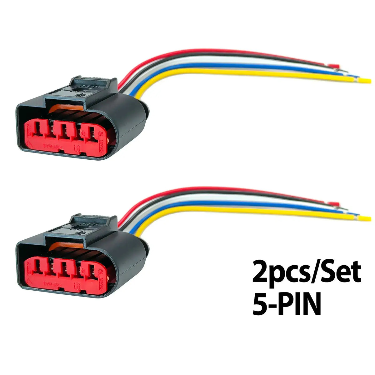 2pcs For VW Sharan Golf Bora Polo Passat Touran Jetta Caddy T5 MAF Mass Air Flow Meter Sensor Connector Plug Wiring 1J0973775A by InterCyprus Trading Ltd