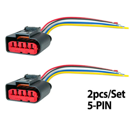 2pcs For VW Sharan Golf Bora Polo Passat Touran Jetta Caddy T5 MAF Mass Air Flow Meter Sensor Connector Plug Wiring 1J0973775A by InterCyprus Trading Ltd