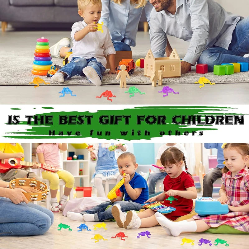 Jumping Frog Toys 50PCS Stress Relief Kids Birthday Party Gifts