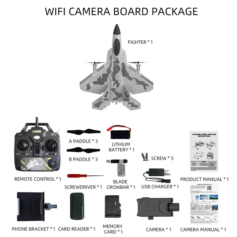F22 RC Foam Plane &ndash; Ultra Stable Flight With 4K Camera BM16 F22 with 4K