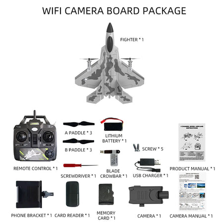 F22 RC Foam Plane &ndash; Ultra Stable Flight With 4K Camera BM16 F22 with 4K