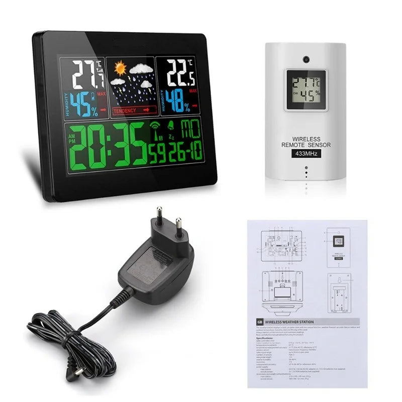 Easyover Wireless Weather Station with Colour LCD and Smart Alarm