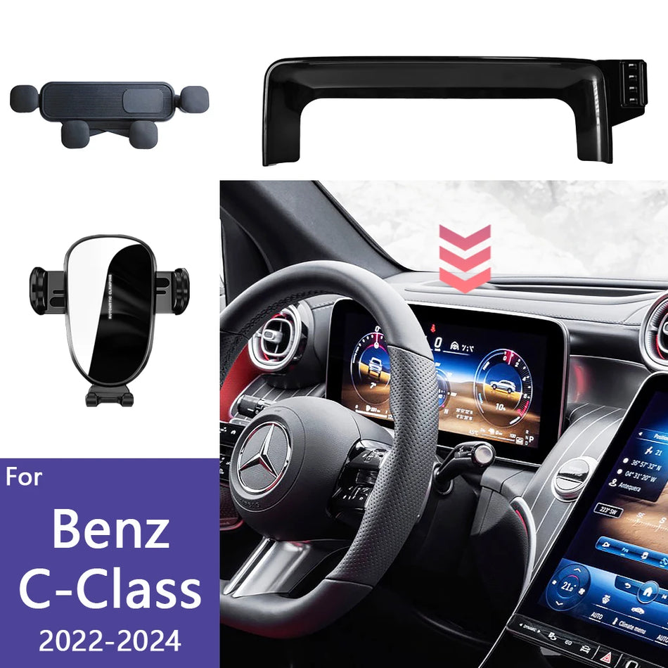 Mercedes C-Klass W206 Trådlös Laddning Gravitation Telefonfäste