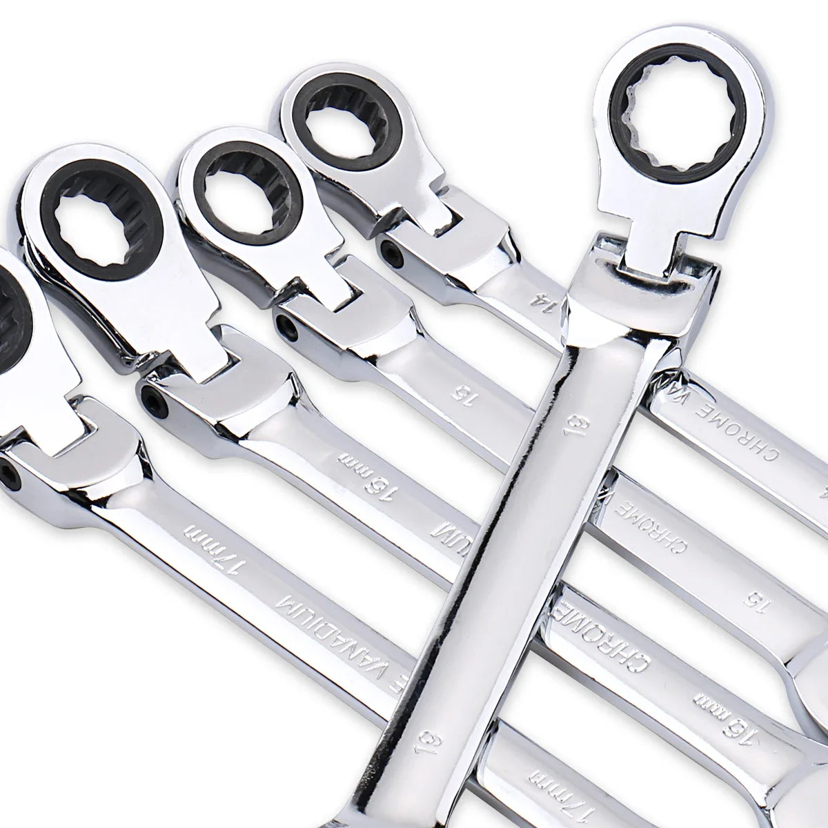 72-Tooth Flexible Ratchet Wrench Spanner Set for Auto &amp; Home Repair