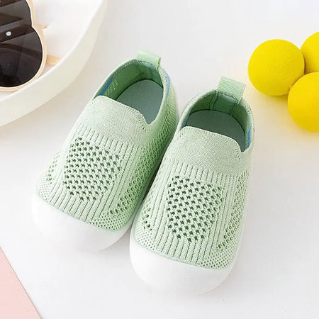 Baby Shoes Anti-slip Breathable Infant Crib Floor Socks with Soft Rubber Sole grey / 13((insole11.5cm))
