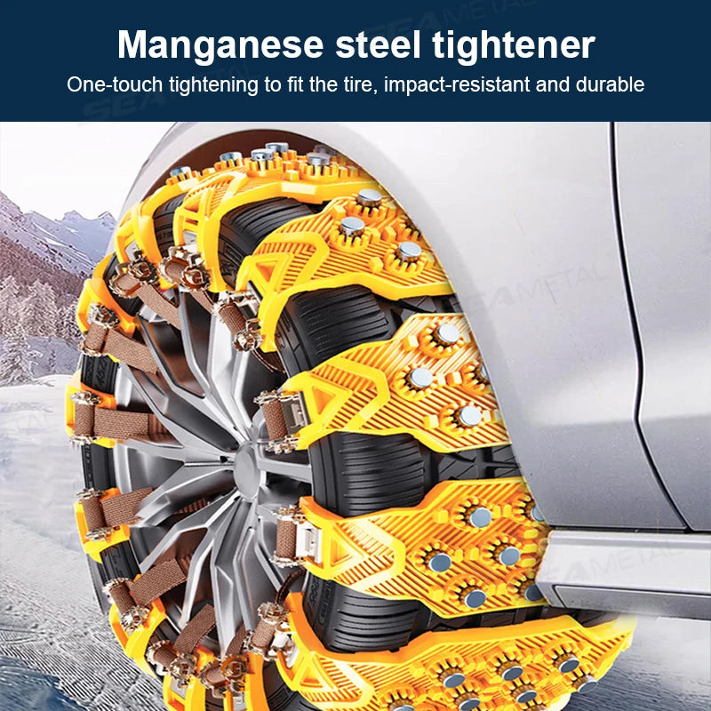SEAMETAL Anti-Skid Car Snow Chains - Universal Fit Pro