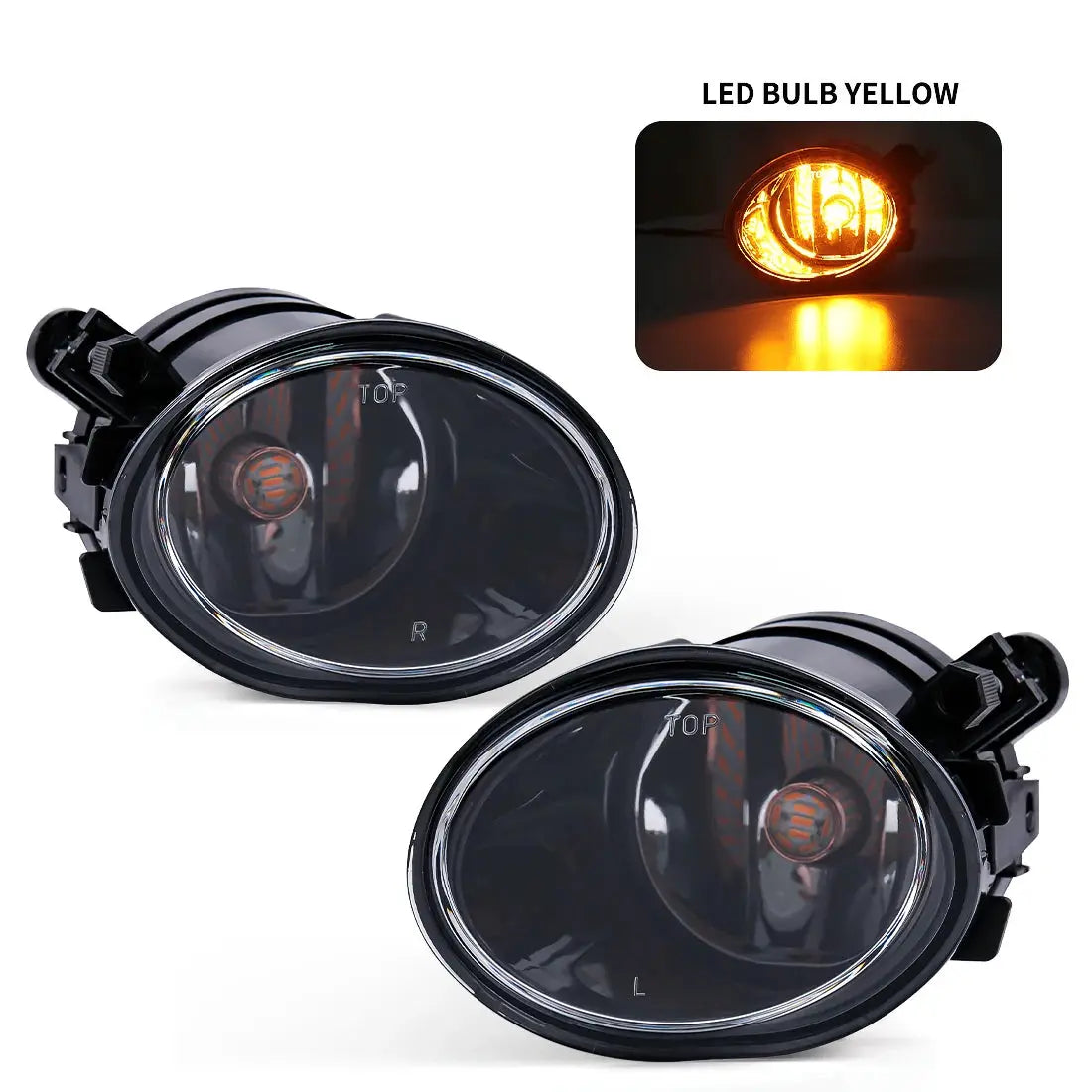 For BMW E39 M5 2001 2002 2003 E46 3 Series M3 2002 2003 2004 2005 2006 Fog Lights Headlight Front Driving Lamp Halogen LED Bulbs by InterCyprus Trading Ltd