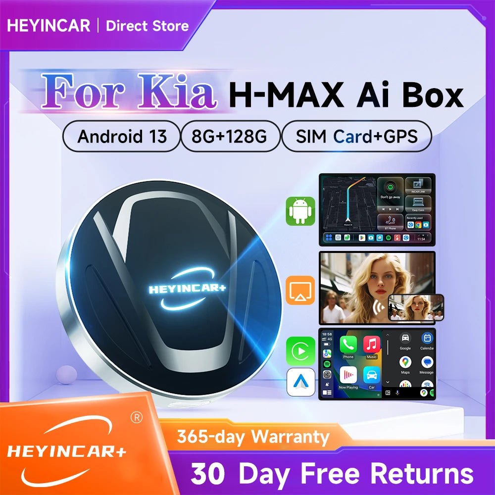 HEYINCAR Android 13 TV Box &ndash; Wireless CarPlay Android Auto Adapter for Kia