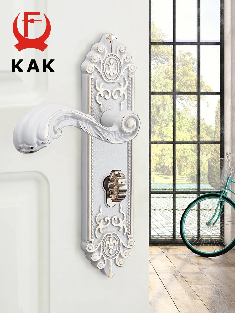 KAK Europeisk Stil Guld Dörrlås Med Nycklar Entré