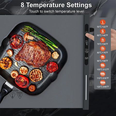 Electric Warming Tray Food Warmer Mat - Fast Heating